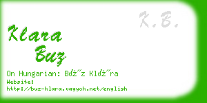 klara buz business card